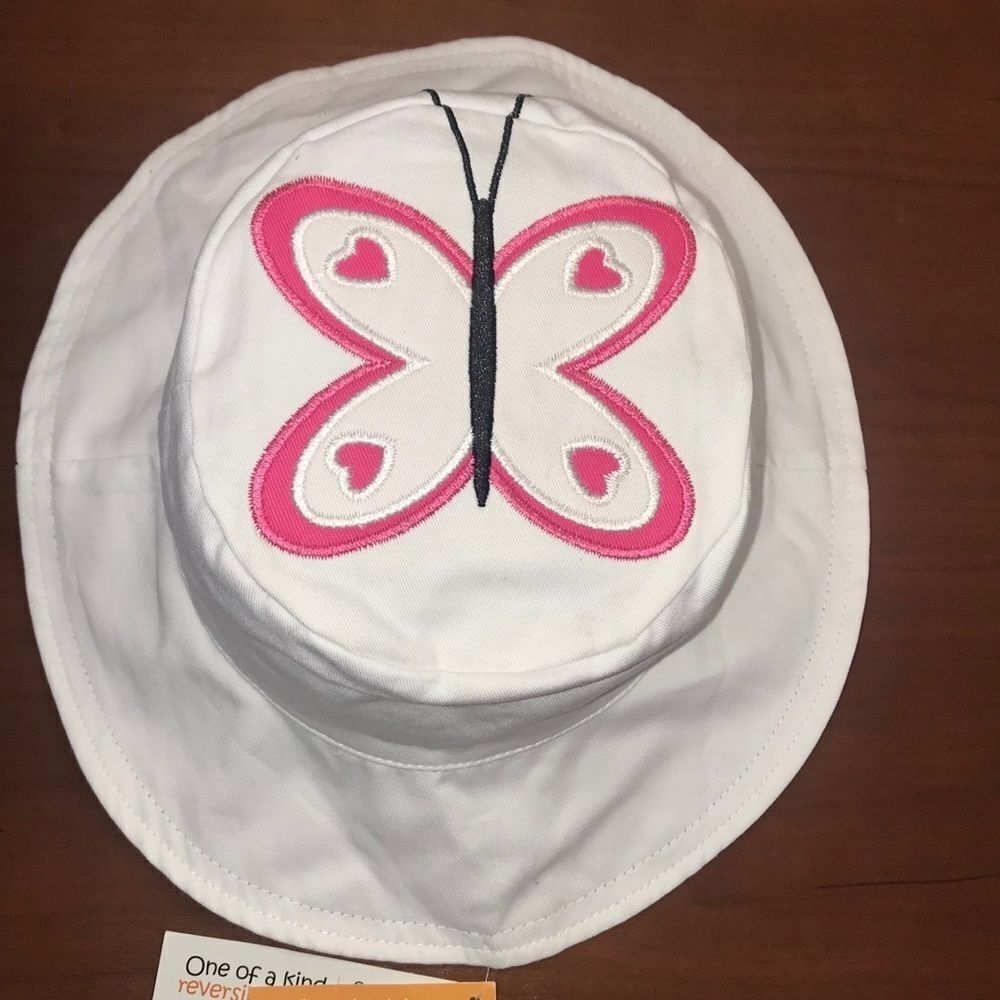Flapjack Kids Reversible Sun Hat Ladybug Butterfly